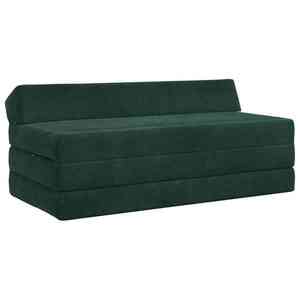 Imagine vidaXL Canapea Pat Pliabilă Verde închis 120 x 60 x 49 cm Țesătură