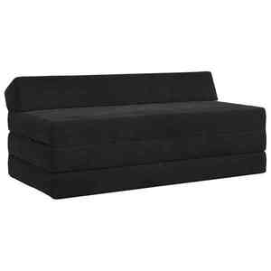 Imagine vidaXL Canapea Pat Pliabilă Negru 120 x 60 x 49 cm Țesătură