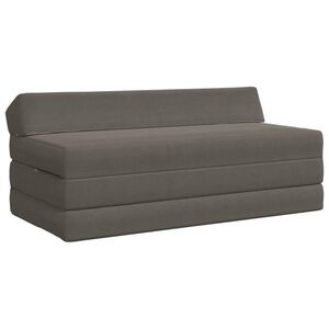 Imagine vidaXL Canapea Pat Pliabilă Gri deschis 120 x 60 x 49 cm Țesătură