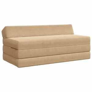 Imagine vidaXL Canapea Pat Pliabilă Verde gri 120 x 60 x 49 cm Țesătură