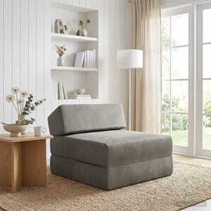 Imagine vidaXL Canapea Pat Pliabilă Gri deschis 60 x 70 x 41 cm Țesătură