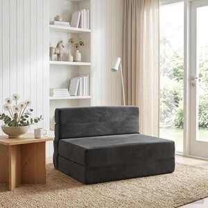 Imagine vidaXL Canapea Pat Pliabilă Gri închis 70 x 72 x 60 cm Țesătură