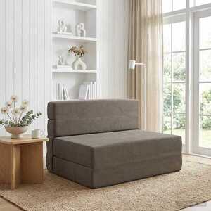 Imagine vidaXL Canapea Pat Pliabilă Gri deschis 70 x 72 x 60 cm Țesătură