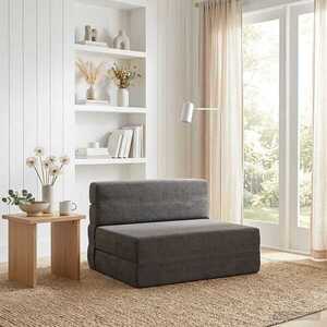Imagine vidaXL Canapea Pat Pliabilă Gri închis 70 x 72 x 60 cm Țesătură