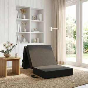 Imagine vidaXL Canapea Pat Pliabilă 75 x 63 x 45 cm Gri închis