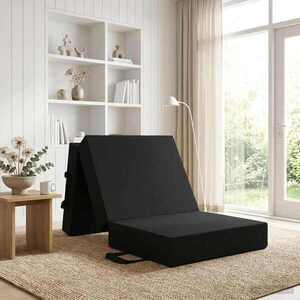 Imagine vidaXL Canapea Pat Pliabilă 75 x 63 x 45 cm Negru