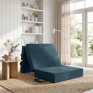 Imagine vidaXL Canapea Pat Pliabilă 75 x 63 x 45 cm albastru