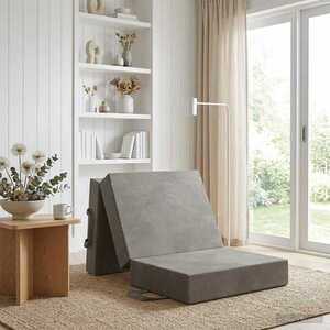 Imagine vidaXL Canapea Pat Pliabilă 75 x 63 x 45 cm Gri deschis