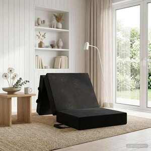Imagine vidaXL Canapea Pat Pliabilă 75 x 63 x 45 cm Negru