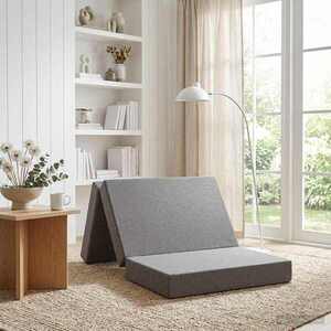 Imagine vidaXL Canapea Pat Pliabilă 80 x 67 x 45 cm Gri deschis