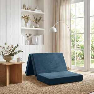 Imagine vidaXL Canapea Pat Pliabilă 80 x 67 x 45 cm albastru