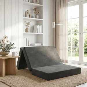 Imagine vidaXL Canapea Pat Pliabilă 80 x 67 x 45 cm Gri închis