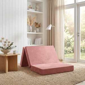 Imagine vidaXL Canapea Pat Pliabilă 80 x 67 x 45 cm Roz