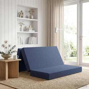 Imagine vidaXL Canapea Pat Pliabilă 120 x 67 x 45 cm albastru