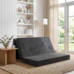 Imagine vidaXL Canapea Pat Pliabilă 120 x 67 x 45 cm Gri închis