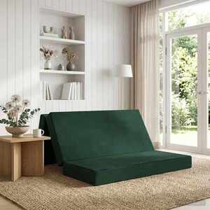 Imagine vidaXL Canapea Pat Pliabilă 120 x 67 x 45 cm Verde închis