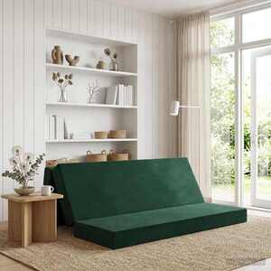 Imagine vidaXL Canapea Pat Pliabilă 180 x 67 x 45 cm Verde închis