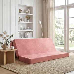 Imagine vidaXL Canapea Pat Pliabilă 180 x 67 x 45 cm Roz