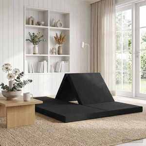 Imagine vidaXL Canapea Pat Pliabilă 140 x 67 x 15 cm Negru