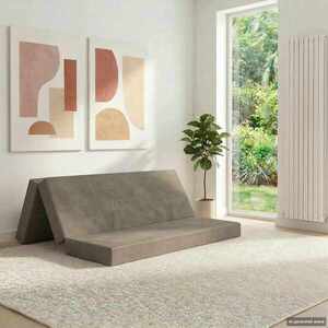 Imagine vidaXL Canapea Pat Pliabilă 160 x 67 x 45 cm Gri deschis