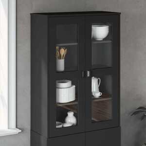 Imagine vidaXL Dulap superior „VIKEN”, negru, lemn prelucrat
