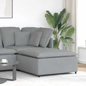 Imagine vidaXL Modul taburet modular pentru canapea, gri deschis, 100x100x48 cm