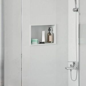 Imagine vidaXL Nisă de Duș Alb 30 x 20 x 9, 5 cm Oţel inoxidabil