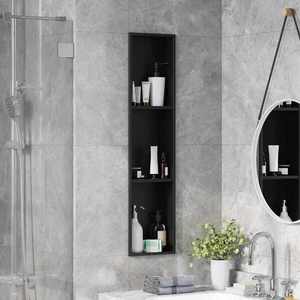 Imagine vidaXL Nisă de Duș Negru 90 x 20 x 9, 5 cm Oţel inoxidabil