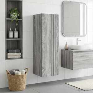 Imagine vidaXL Dulap Bathroom Montat pe Perete Sonoma gri 33 x 34, 5 x 100 cm