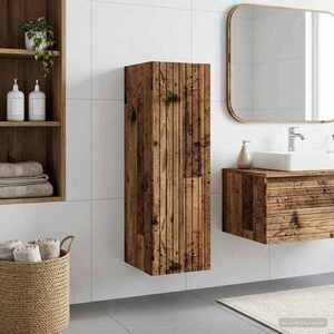 Imagine vidaXL Dulap Bathroom Montat pe Perete Lemn vechi 33 x 34, 5 x 60 cm