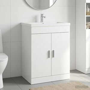 Imagine vidaXL Dulap sub chiuvetă pentru baie Alb 78, 5 x 37, 5 x 81 cm