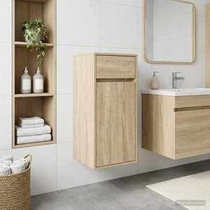 Imagine vidaXL Dulap de Baie Stejar Sonoma 35 x 36, 5 x 85 cm Lemn prelucrat