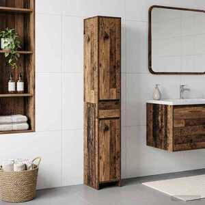 Imagine vidaXL Dulap de Baie Lemn vechi 30 x 33 x 190 cm Lemn prelucrat
