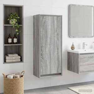 Imagine vidaXL Chiuvetă de baie suspendată Sonoma gri 35 x 20 x 81 cm