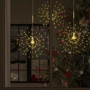 Imagine vidaXL Lampă cu artificii de Crăciun, 140 LED-uri, alb cald, 20 cm