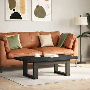 Imagine vidaXL Masă de cafea NOAIN Negru 119 x 60 x 40 cm Lemn masiv de pin