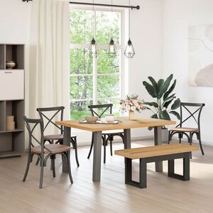 Imagine vidaXL Bancă de Dining NOAIN 120 x 41 x 45 cm Lemn masiv de pin