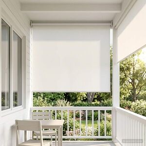 Imagine vidaXL Rulou exterior protecție UV Alb 100 x 230 cm (L x H) Poliester
