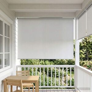 Imagine vidaXL Rulou exterior protecție UV Alb 100 x 230 cm (L x H) Poliester
