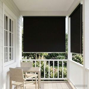 Imagine vidaXL Rulou exterior protecție UV Negru 100 x 230 cm (L x H)