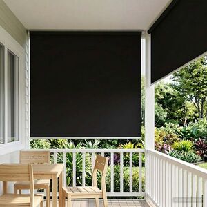 Imagine vidaXL Rulou exterior protecție UV Negru 100 x 230 cm (L x H)