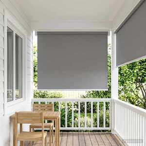 Imagine vidaXL Rulou exterior protecție UV Gri deschis 100 x 230 cm (L x H)