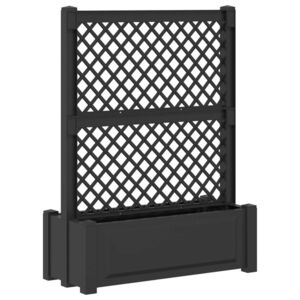 Imagine vidaXL Ghiveci mare cu trellis Antracit 99, 5 x 43 x 133, 5 PP