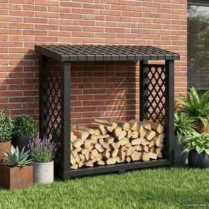 Imagine vidaXL Racord pentru lemne de foc 114 x 46 x 101 cm PP Antracit