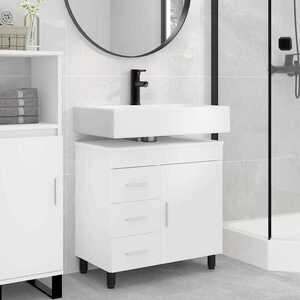 Imagine vidaXL Unitate Vanity pentru Baie Alb 60 x 35 x 60 cm Lemn prelucrat