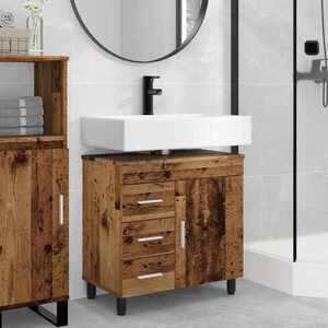 Imagine vidaXL Unitate Vanity pentru Baie Lemn vechi 60 x 35 x 60 cm