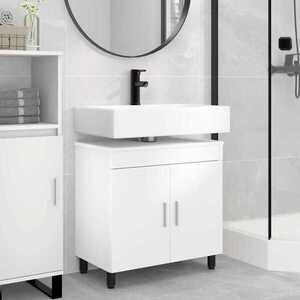 Imagine vidaXL Unitate Vanity pentru Baie Alb 60 x 35 x 60 cm Lemn prelucrat