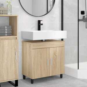 Imagine vidaXL Unitate Vanity pentru Baie Stejar Sonoma 60 x 35 x 60 cm