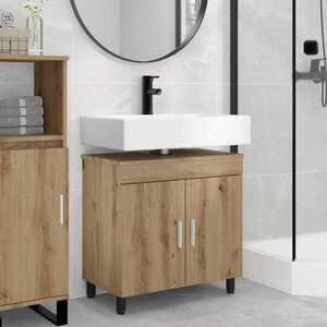 Imagine vidaXL Unitate Vanity pentru Baie Stejar Artizanal 60 x 35 x 60 cm