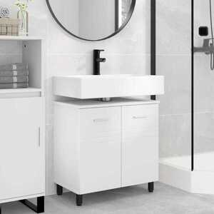 Imagine vidaXL Unitate Vanity pentru Baie Alb 60 x 35 x 60 cm Lemn prelucrat